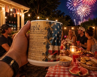 We The People American Flag Patriotic Coffee 15oz Mug