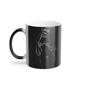 Taza mágica que cambia de color con temática de anime, 325 ml, Zero Two desnuda SIN CENSURA