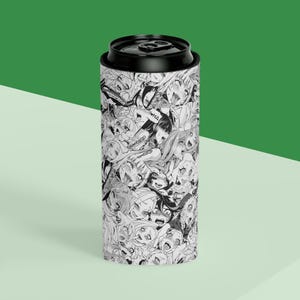 Anime Ahegao Can Cooler, manga Art Beer Coozie, houder grafisch schuim, grappige isolator voor anime-drankje afbeelding 12