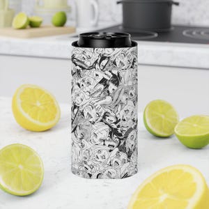 Anime Ahegao Can Cooler, manga Art Beer Coozie, houder grafisch schuim, grappige isolator voor anime-drankje afbeelding 14