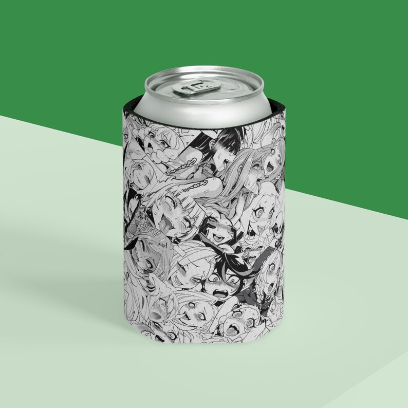 Anime Ahegao Can Cooler, manga Art Beer Coozie, houder grafisch schuim, grappige isolator voor anime-drankje afbeelding 11