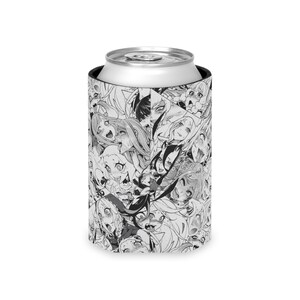 Anime Ahegao Can Cooler, manga Art Beer Coozie, houder grafisch schuim, grappige isolator voor anime-drankje afbeelding 9