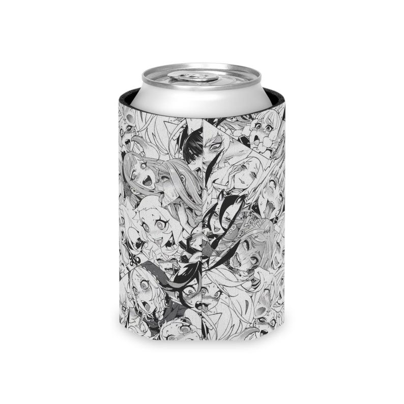 Anime Ahegao Can Cooler, manga Art Beer Coozie, houder grafisch schuim, grappige isolator voor anime-drankje afbeelding 9