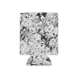 Anime Ahegao Can Cooler, manga Art Beer Coozie, houder grafisch schuim, grappige isolator voor anime-drankje afbeelding 2
