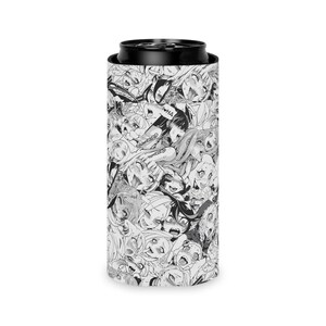 Anime Ahegao Can Cooler, manga Art Beer Coozie, houder grafisch schuim, grappige isolator voor anime-drankje afbeelding 5