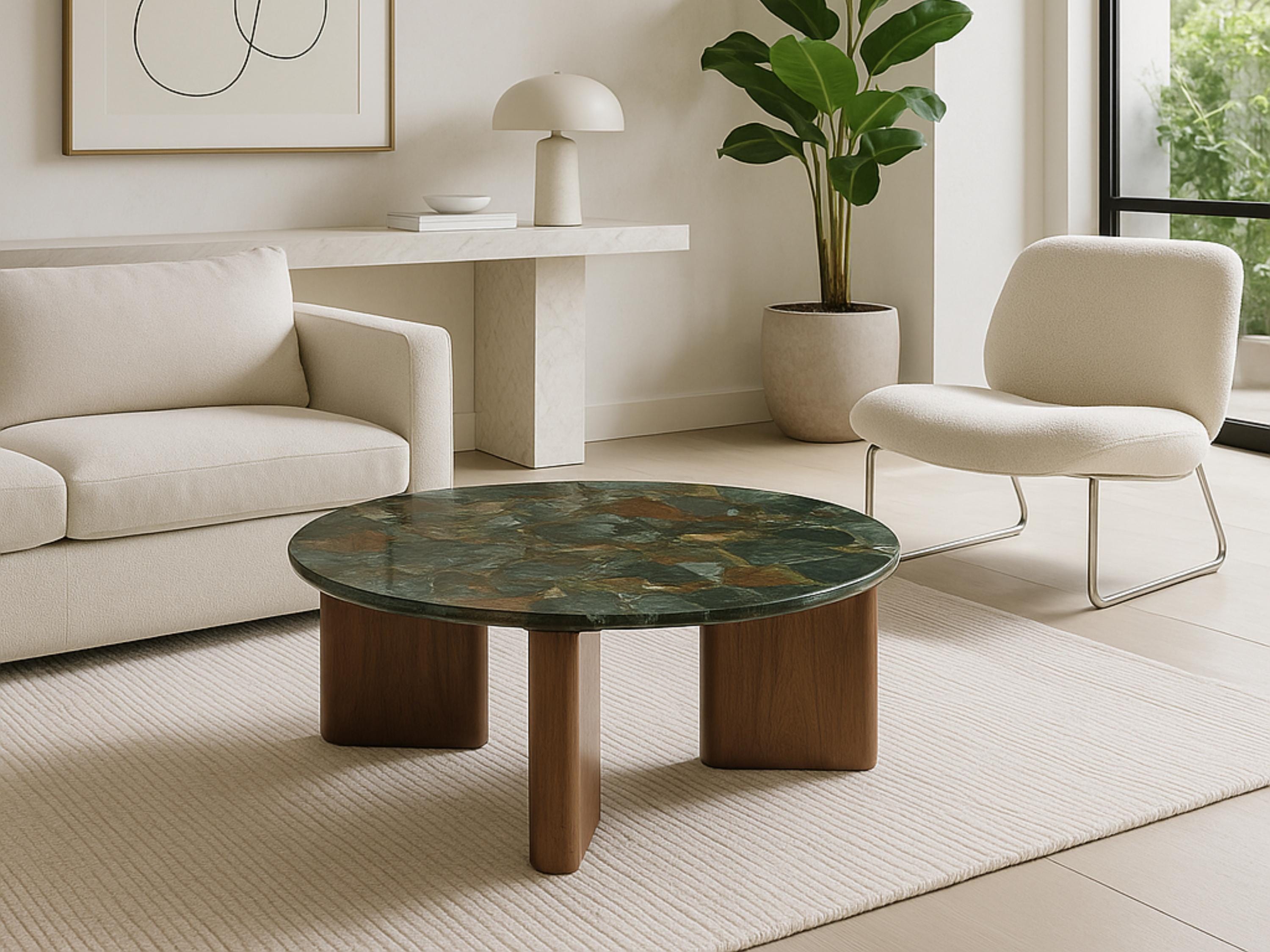 Plateau De Table En Agate Naturelle - 61 Cm - Multicolore - Fait Main (Inde) - Neuf