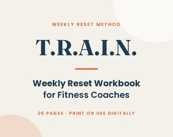 パーソナルトレーナープランナー（印刷可能）｜フィットネスコーチ向けビジネス＆クライアントプログラミングワークブック｜オンラインコーチ向け週間プランナー（PDF版）