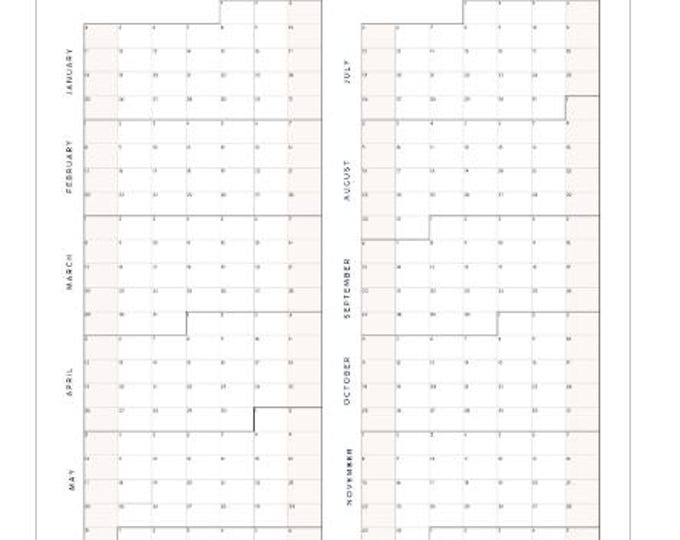 Minimalist 2026 Year Planner Printable | Black and White Block Calendar | Goals & Schedule Organizer | A4 Digital Download PDF