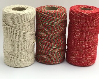 Bakers Twine - 5 Metres, Twine for craft, multicoloured twine, twisted twine, packing twine, present twine