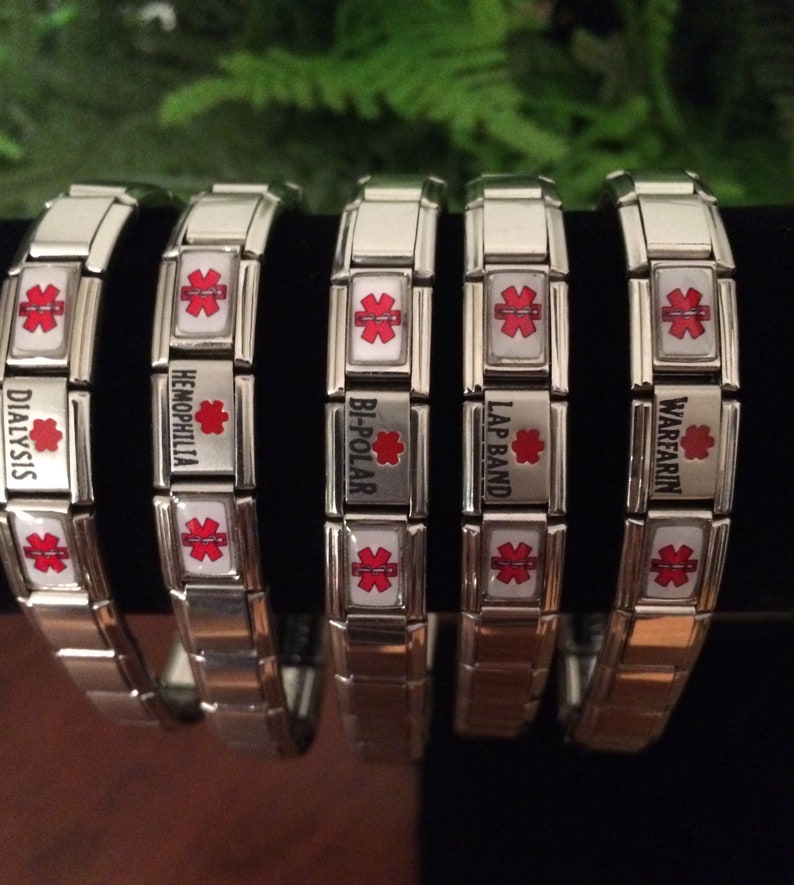 Dialysis Hemophilia Bipolar Lap Band Warfarin Bracelet Medical Etsy