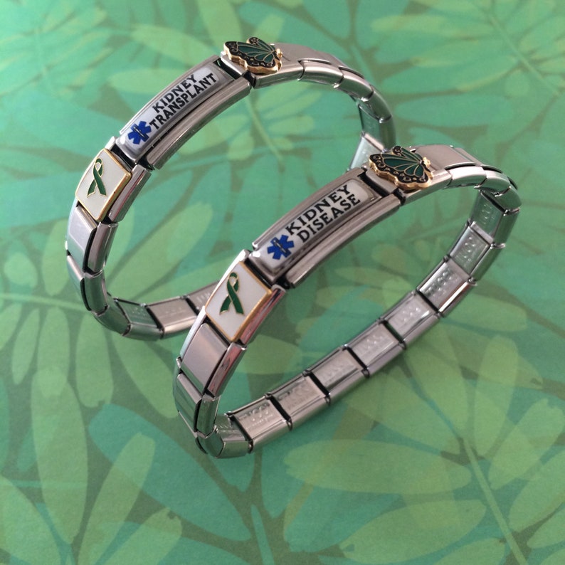 Kidney Transplant or Kidney Disease Bracelet Medical ID Alert Etsy