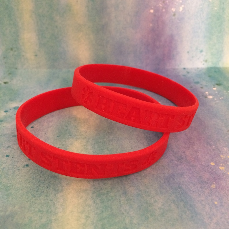 Heart Stents Silicone Rubber Bracelet Bracelet Medical ID Etsy France