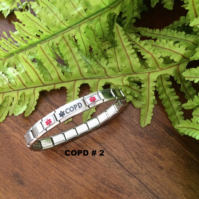COPD Angina Ostomy Metformin Anemia Bracelet Medical ID Alert Etsy