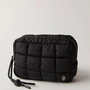 FP Movement Quilted Mini Case Zip Pouch Bag | Black | Ripstop Lining Lightweight bild 3