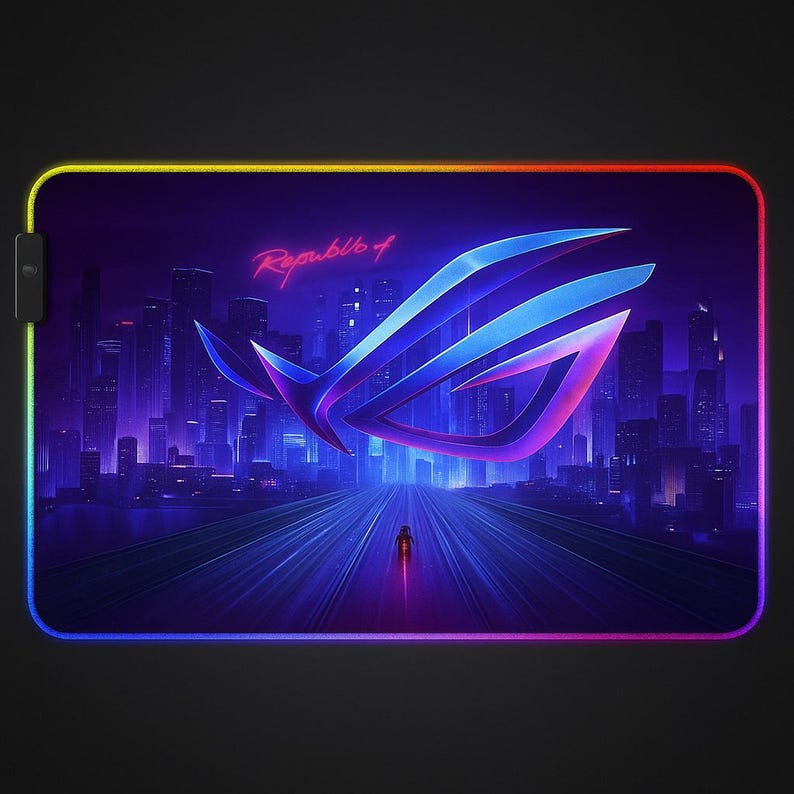 ASUS ROG Rgb Gaming Mouse Pad – Large Led Backlit Desk Mat for PC ...