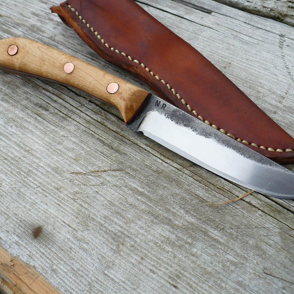 Hand forged knife: Birdseye Maple/1095