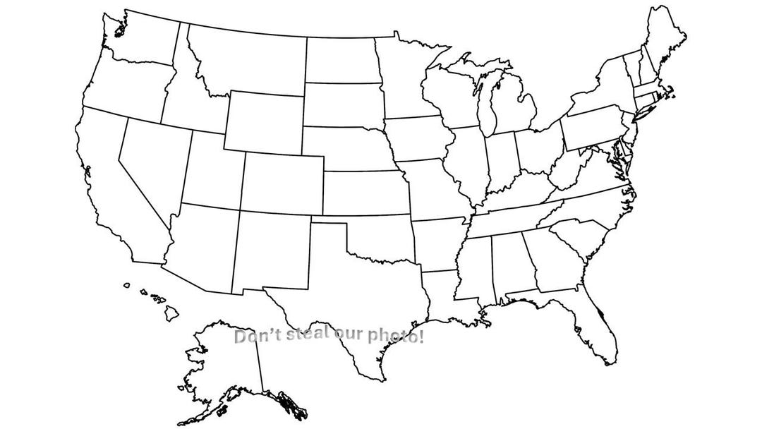 USA State Map Outline SVG Files, Silhouette Files, Cut Files, Vector ...