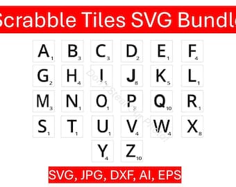 Scrabble Tiles SVG Bundle: Laser Cut Files (Digital Download)