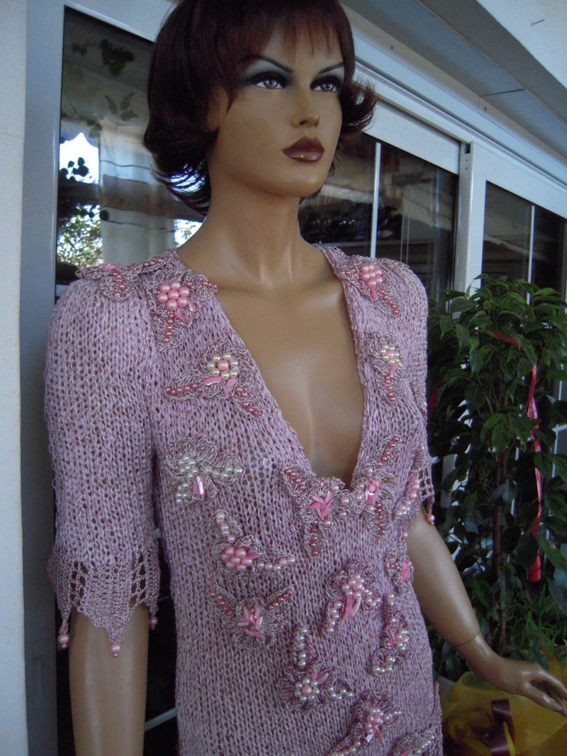 Wedding Dress Romantic / Pink Fairy Tale Handmade Knitted - Etsy