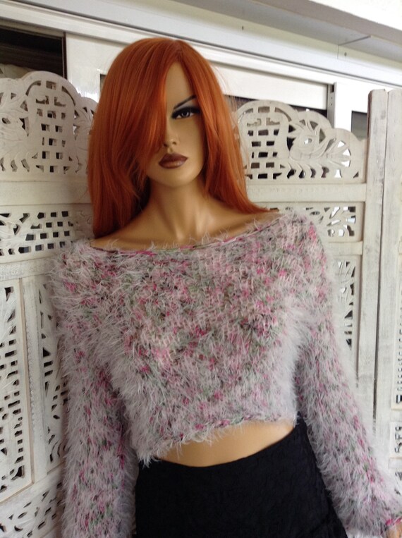 fur crop sweater