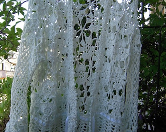 jacket Hand Crochet Lace Cardigan: Mint Green Romantic Summer knit,gifts