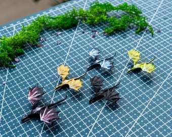 Mini figura de dragón, dragón de resina pintado a mano, estatua de dragón de fantasía diminuta, modelo de dragón pequeño, decoración de escritorio coleccionable