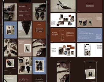 Complete Brand System for Canva | Brand Guidelines + Instagram Templates (Luxury Editorial)