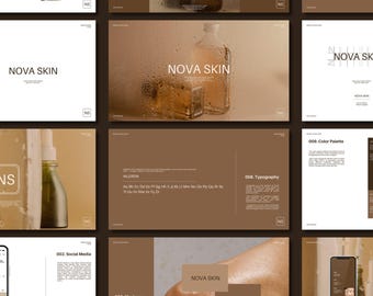 Luxury Brand Guidelines Template | Canva Skincare & Wellness (Digital Download)