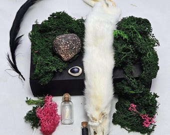 Ermine, Muscrat, Lavender & Buffalo (curiosity boxes). Witchy. Reiki-Infused.