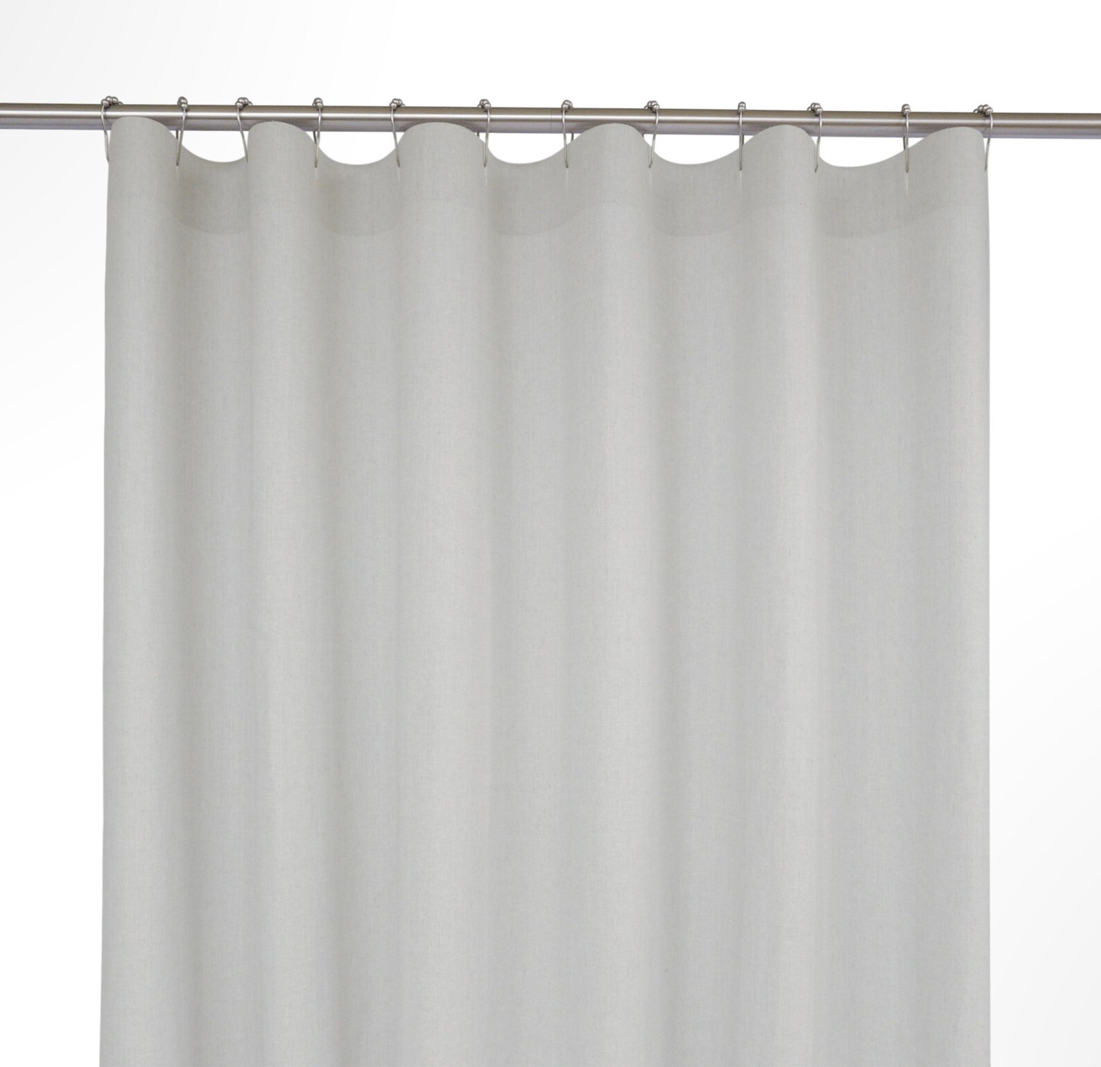 Light Grey Linen Shower Curtain 72 Wide Extra Long Etsy