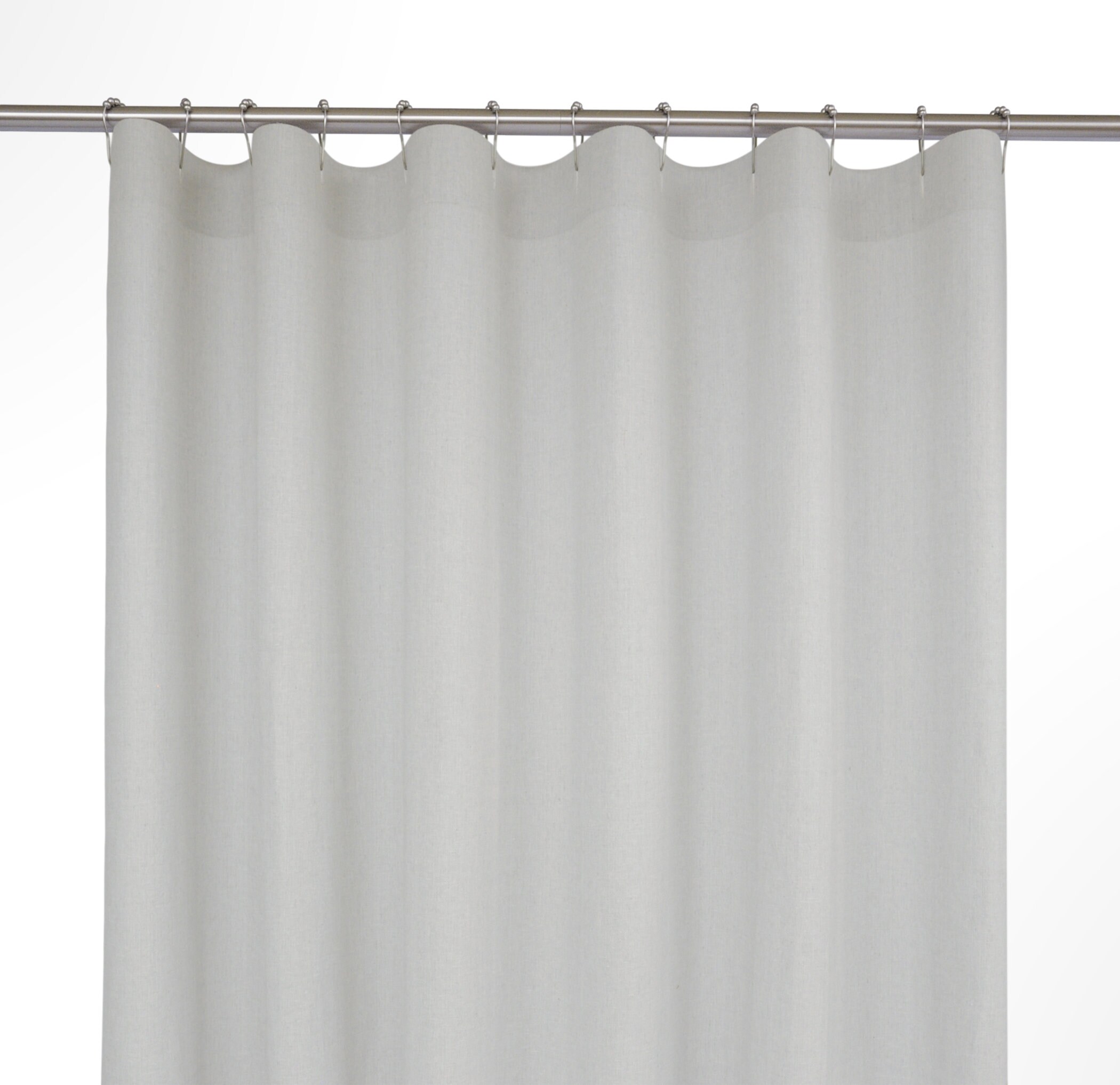 Light Grey Linen Shower Curtain 72 wide Extra Long Etsy
