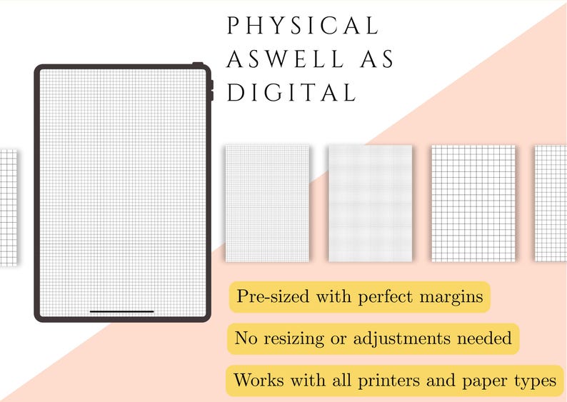 Printable Graph Paper | 2mm - 20mm Grid Scale (PDF & PNG) - Etsy Australia
