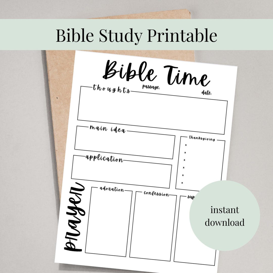 Scripture Study Notes Template Printable Bible Study Template Printable | Scripture Journal Page (digital ...