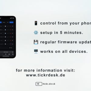 Stock Crypto Forex LED Ticker - Affichage des prix Wi-Fi en direct - Météo, actualités, horloge à bascule - Cadeau pour les commerçants et les investisseurs | Tickr.Desk Pro image 3