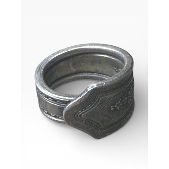 Artisan Spoon Ring Statement Ring Repurposed Silv… - image 2