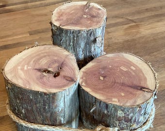 Contrahuellas, pilares o pedestales de cedro rojo (juego de 3)