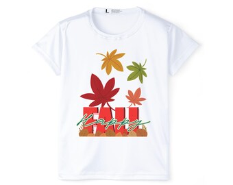 Herbstlaub Damen Sport-Jersey: Thanksgiving Activewear T-Shirt