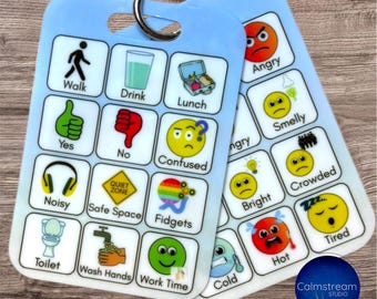 Portable Communication Cards – Feelings and Needs Visual Aid - Suitable for Teachers/Parents/Carers-Lanyard Compatible