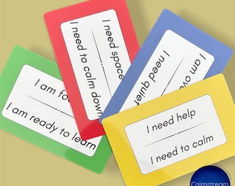 Zones of Regulation Cards – Feelings Communication Aid, Classroom Therapy