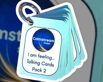 Complex Emotions Cards Keyring – Picture Exchange Communication System (PECS) portable on the go visual aids.