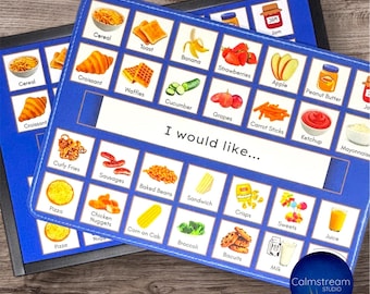 Personalized Food Communication Board | Autism & Speech Therapy Visual Aid