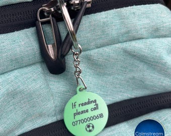 Personalised Awareness Keyring | Medical Alert & Emergency Contact Tag | Custom Polymer Sublimation | Double-Sided Safety Keychain