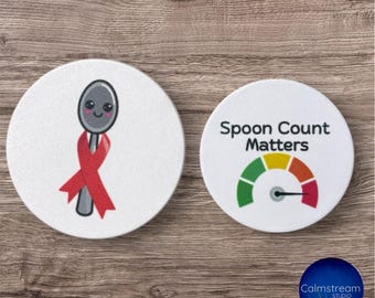 Spoon Count Pocket Token • Chronic Illness Energy Pacing Tool