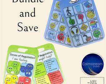 Zones of Regulation PVC Cards | Autism Communication, Basic Needs Bundle