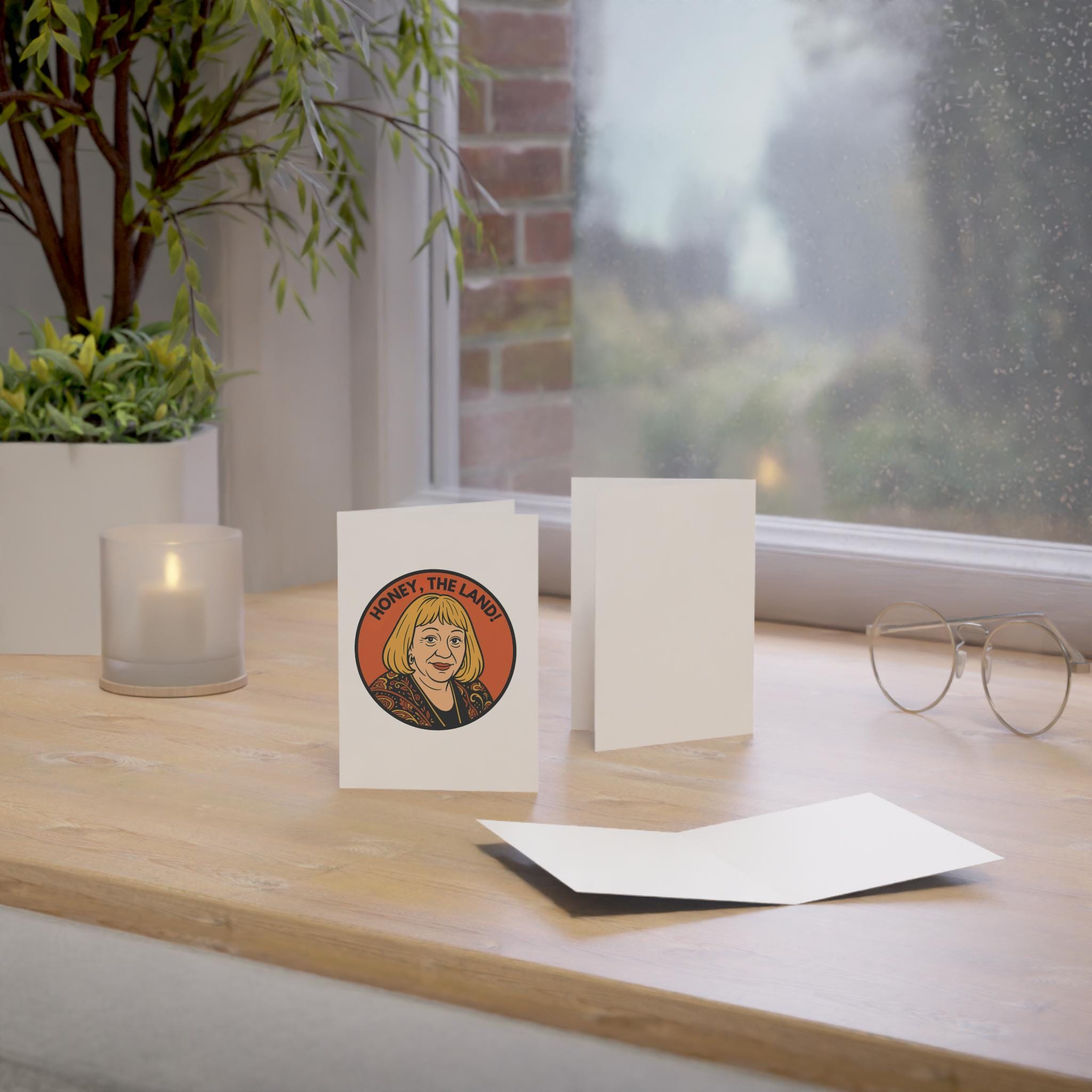Honey Land Gift Card Set with Envelopes, Blank Inside, Birthday and Greeting Cards.