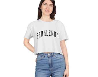 サバレンカ テニス クロップTシャツ、レディース アスレチック フィットネス スポーツファンシャツ