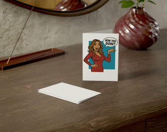 How You Doin? Greeting Card | Pop Art Woman Blank Card