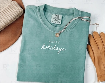 Maqueta de camiseta gruesa para adultos Comfort Colors 1717 verde claro, maqueta de camisa de manga corta RS Comfort Colors, diseño plano