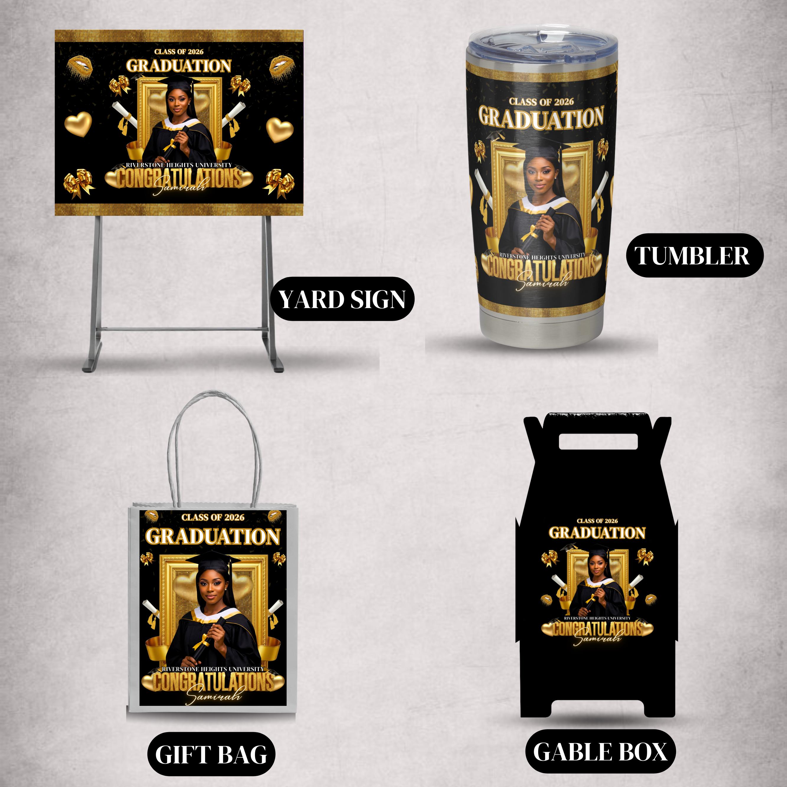 Graduation Party Favor Bundle, Gold and Black Class of 2026 Treat ...