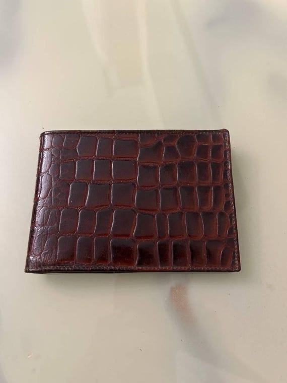 Genuine python-printed calfskin wallet made in It… - image 1